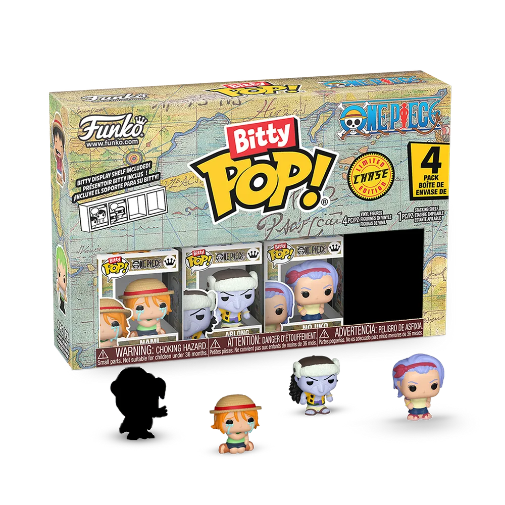 Pack 4 Funko Bitty Pop! One Piece Nami / Arlong / Nojiko / Chase