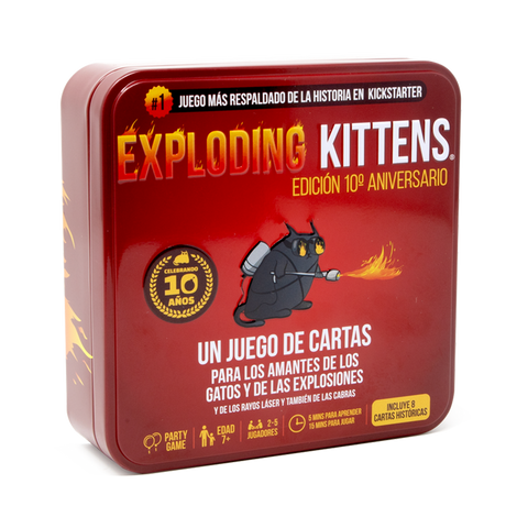Exploding Kittens Edición 10º Aniversario Juego de cartas