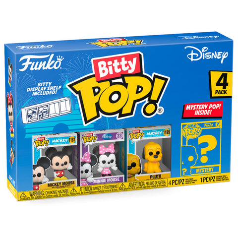 Funko Bitty Pop! Disney 4 Pack Mickey Mouse / Minnie Mouse / Pluto / Mystery Pop!