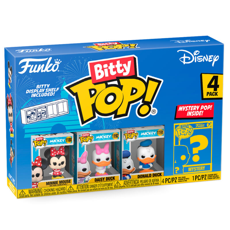 Funko Bitty Pop! Disney 4 Pack Minnie Mouse / Daisy Duck / Donald Duck / Mystery Pop!