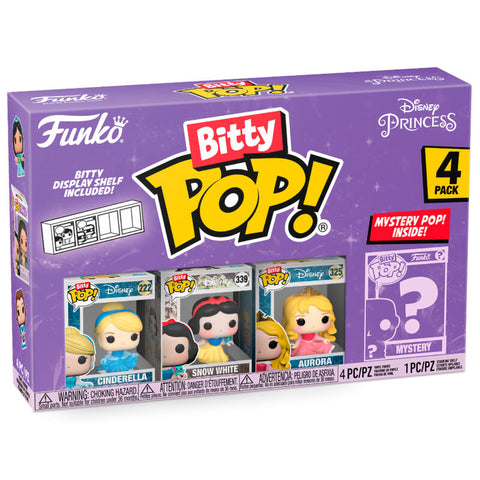 Funko Bitty Pop! Disney Princess 4 Pack Cinderella / Snow White / Aurora / Mystery Pop!