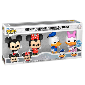Funko Pop! 4 Pack Disney 100 Mickey / Minnie / Donald / Daisy (Special Edition)