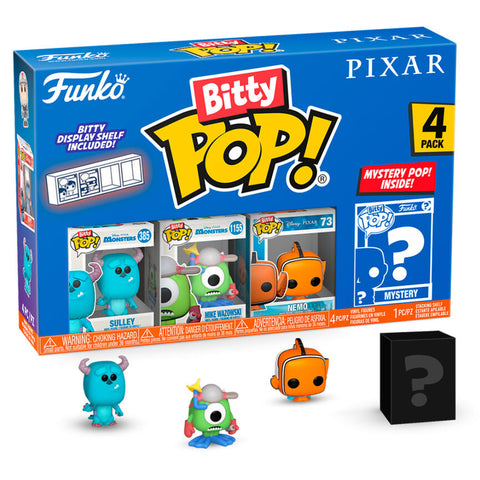 Funko Bitty Pop! Disney Pixar 4 Pack Sulley / Mike Wazowski / Nemo / Mystery Pop!