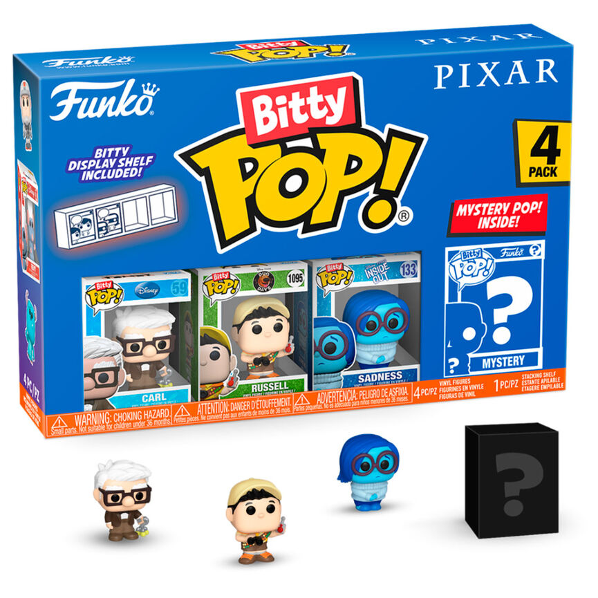 Funko Bitty Pop! Disney Pixar 4 Pack Carl / Russell / Sadness / Mystery Pop!