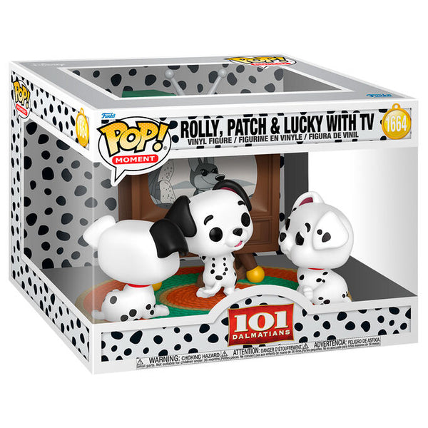 Funko Pop! Moment Disney 101 Dálmatas Rolly, Patch & Lucky with TV