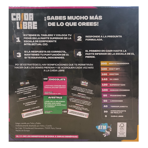 Caída libre Juego de mesa