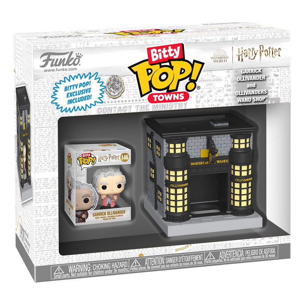 Funko Bitty Pop! Towns Harry Potter Garrick Ollivander and Ollivanders Wand Shop