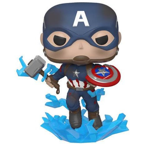 Funko Pop! Marvel Vengadores Endgame Captain America con el escudo y el Mjölnir