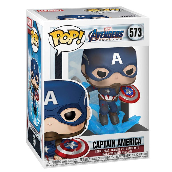 Funko Pop! Marvel Vengadores Endgame Captain America con el escudo y el Mjölnir