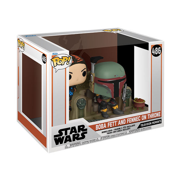 Funko Pop! Star Wars Boba Fett and Fennec on Throne Television Moments